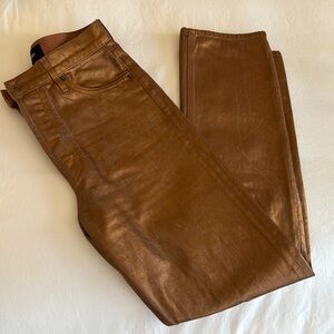 Veronica Beard Copper High Rise Straight Leg jeans Size 26